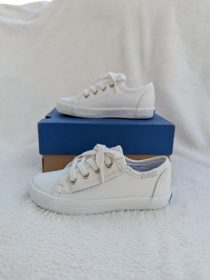 Talla 6.5T Unisex Niño Pequeño Keds Kickstart Jr Blanco Gancho y Lazo Elegante Tenis Zapatos Foto 3 de 4