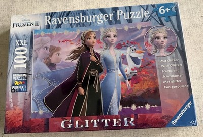 NEW SEALED Ravensburger 12868 Disney Frozen 2 Strong SistersGlitter 100Pc Puzzle