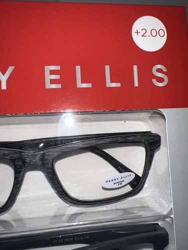 Perry Ellis Herren 3er Pack Kunststoff Rechteck Leseglas PEBX 53 +2,00 🤙gratis✈️ - Bild 11 von 11