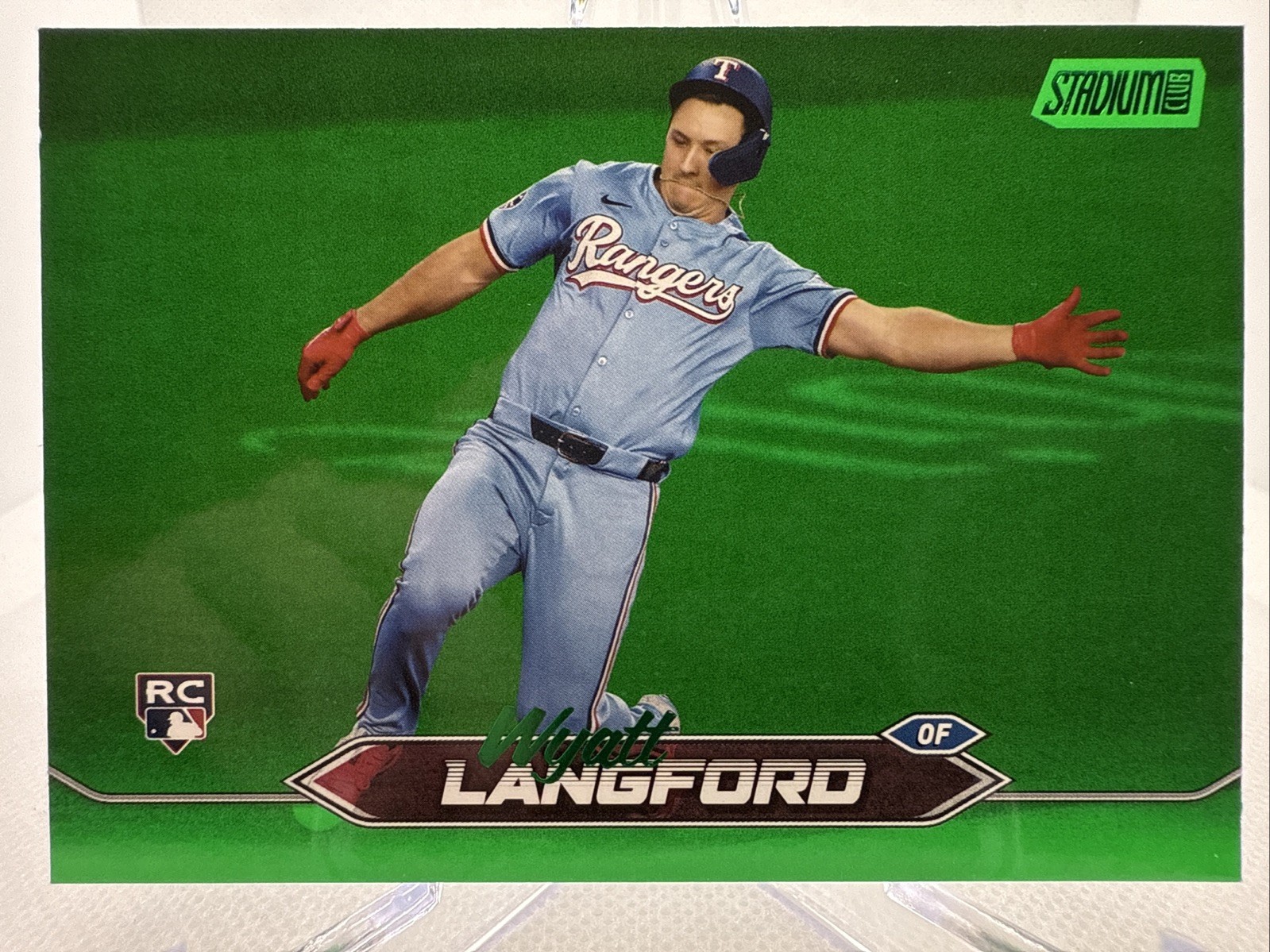 2024 Topps Stadium Club - Wyatt Langford #30 Green Foil /199 (RC)