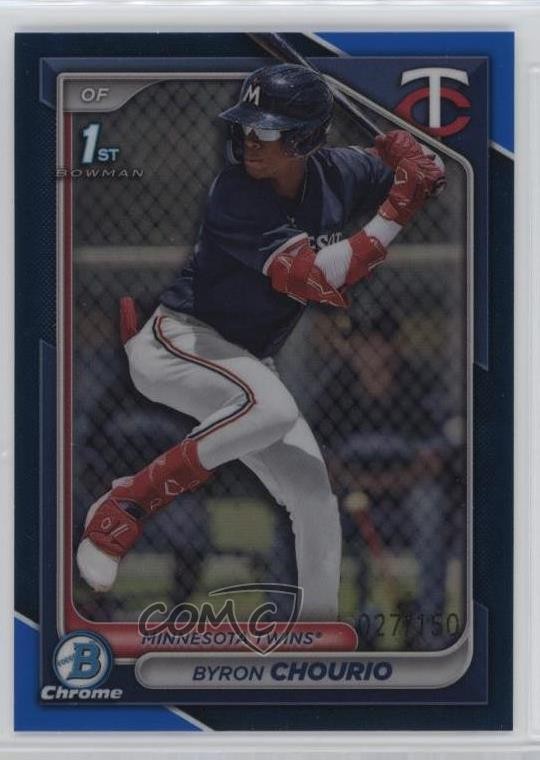 2024 Bowman Chrome Prospects Blue Refractor /150 Byron Chourio #BCP-129 4f5