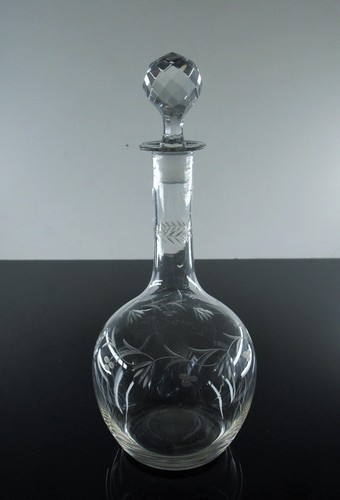 ART DECO GRAND CARAFE A VIN CRISTAL TAILLE ET GRAVE EN AIGUILLE MEISENTHAL - Bild 16 von 19