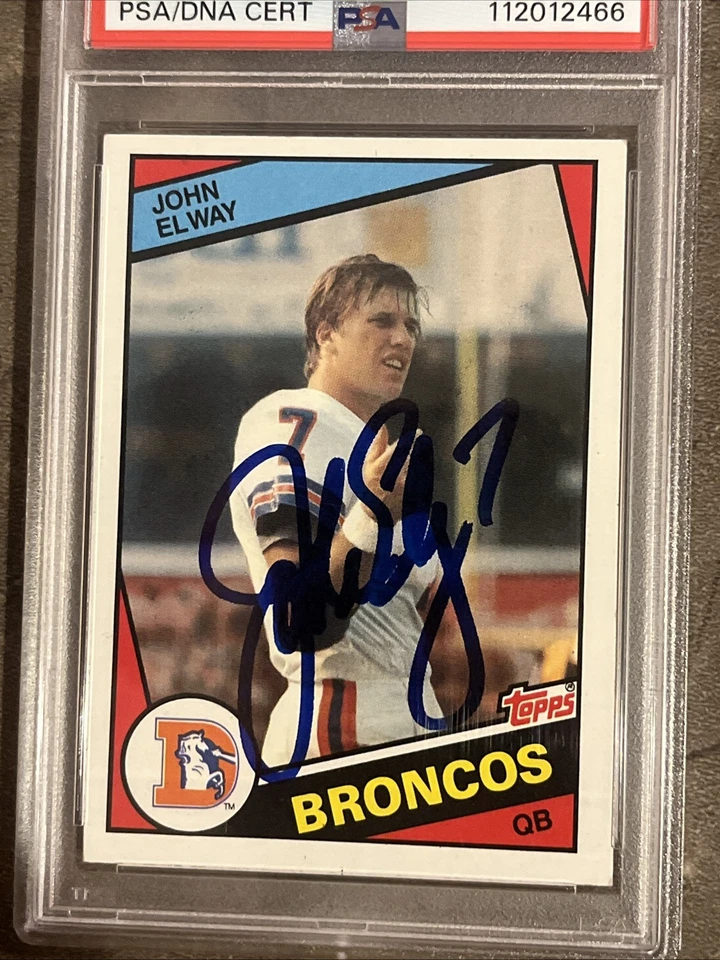 🔥🟦John Elway🟧🔥1984 Topps дебютант с автографом RC NO63 с подписью PSA 6 EX-MT /Auto 10 - Изображение 3 из 4