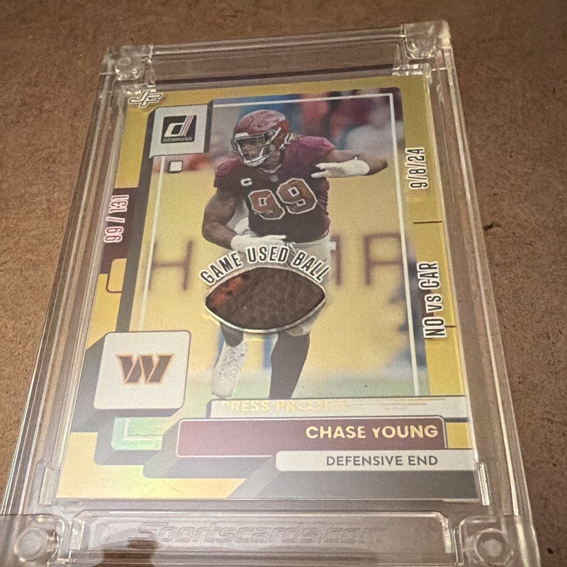 Jersey Fusion 2025 Game Dated Ball-Stars Chase Young Press Proof #09/124
