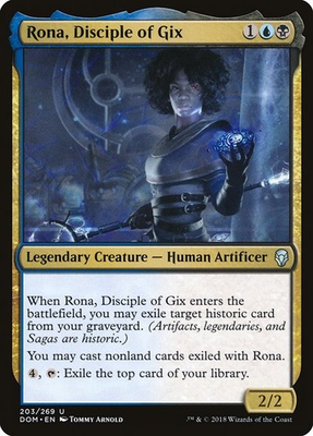 #ad Rona Disciple of Gix Foil Dominaria 203 NM MTG $1.99