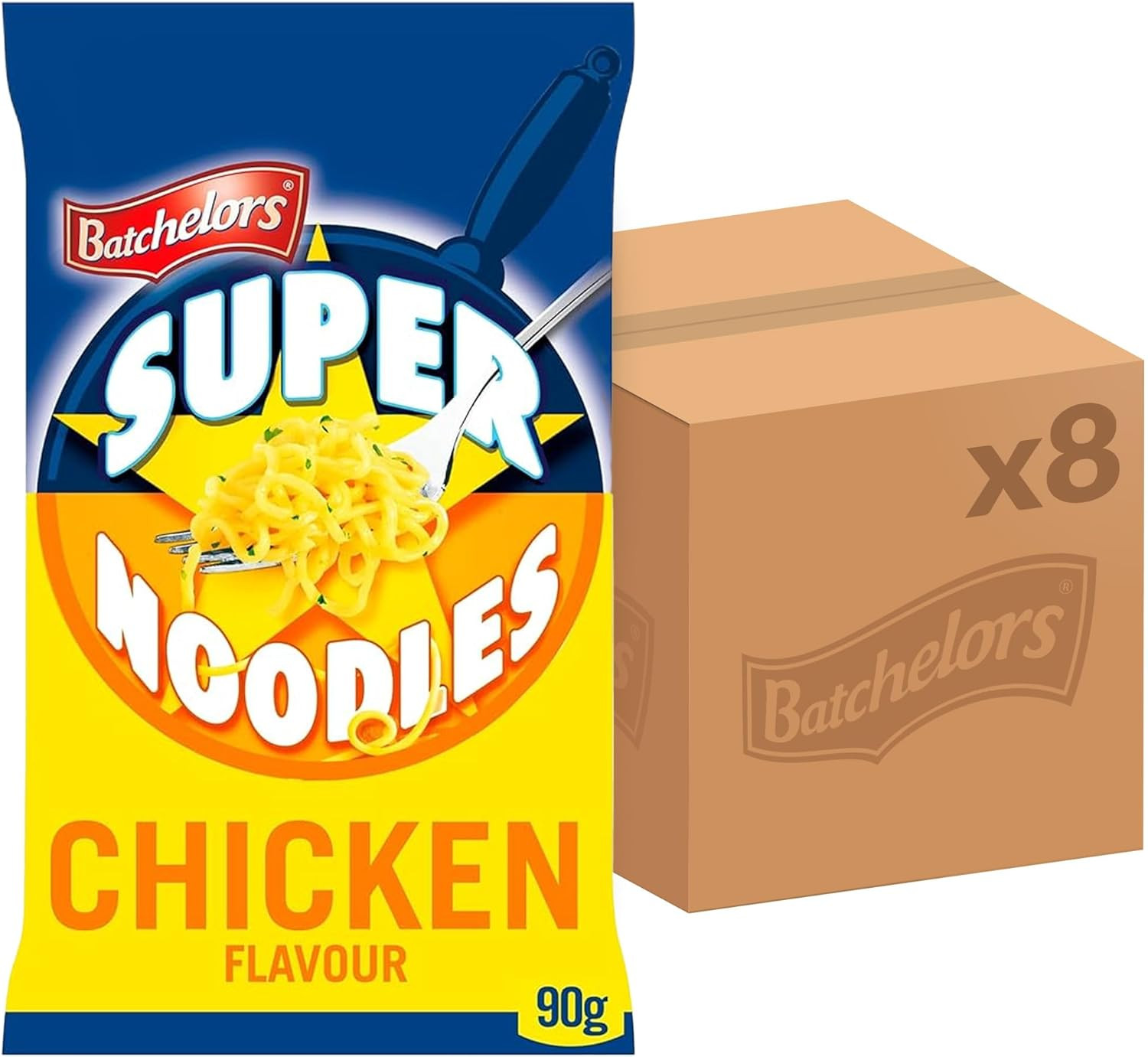Batchelors Super Noodles Tasty Chicken Flavour, Instant Snack Ready in 4 Minutes