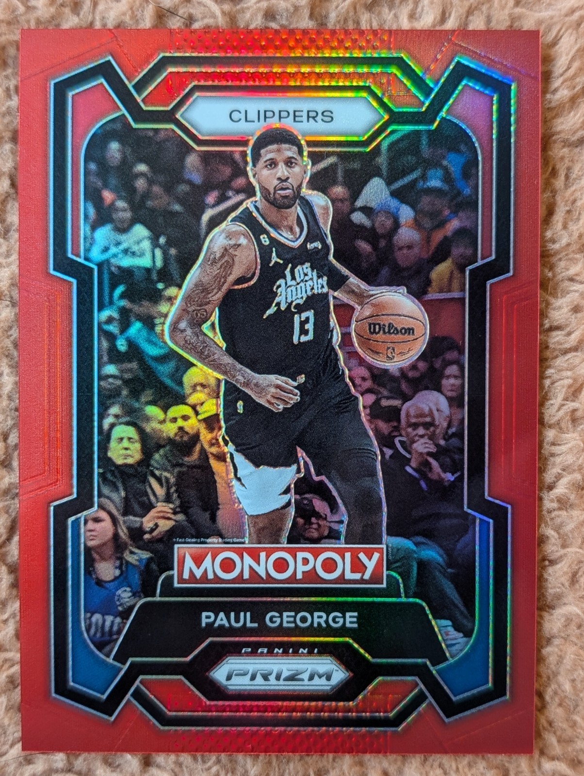 2023-24 Panini Prizm Monopoly - Paul George #39 Red Prizm 16/99