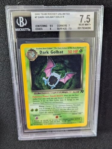 Dark Golbat (Unlimited) graded BGS 7.5 for sale on eBay