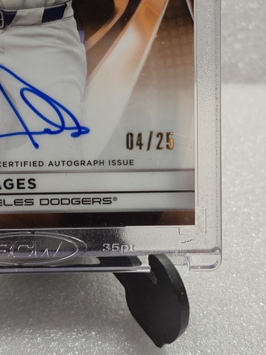 Andy Pages 2025 Topps Chrome Black Orange Auto /25 Encased - Picture 3 of 5