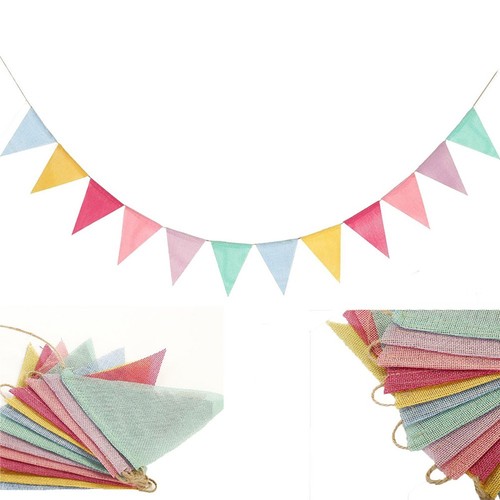 Useful Kids Playhouse Baby Shower Colorful Pull Flag Triangle 17x 12.5cm - Picture 4 of 12