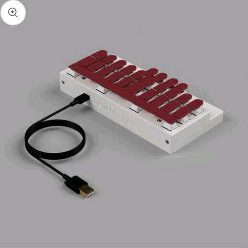 Stenoob Pro 3 Stenograph Machine Stenography Keyboard USB White Red Keys  