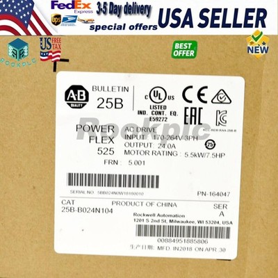 25B-B024N104 New AB 25B-B024N104 Power Flex 525 5.5KW 7.5HP AC Drive US Free Tax