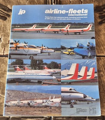 Vintage JP Airline-Fleets International Book 1986 Edition - G+