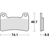 Set BeläGe Bremse Sbs 809RST Honda 600 Cbr Rr 07/08