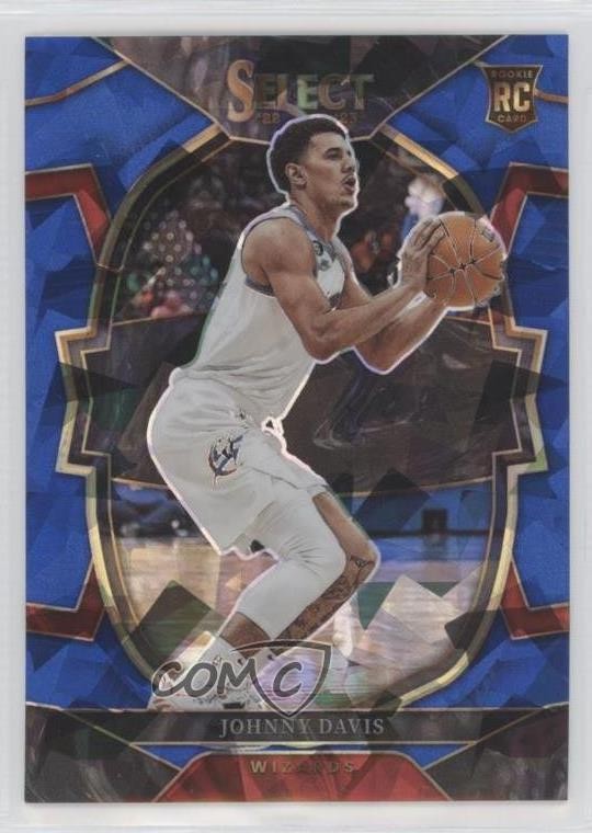 2022-23 Panini Select Concourse Blue Cracked Ice Prizm Johnny Davis #100 03te