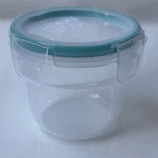 SNAPWARE 2 Cups Food Container & 4” LID Airtight Leakproof Round Clear Plastic