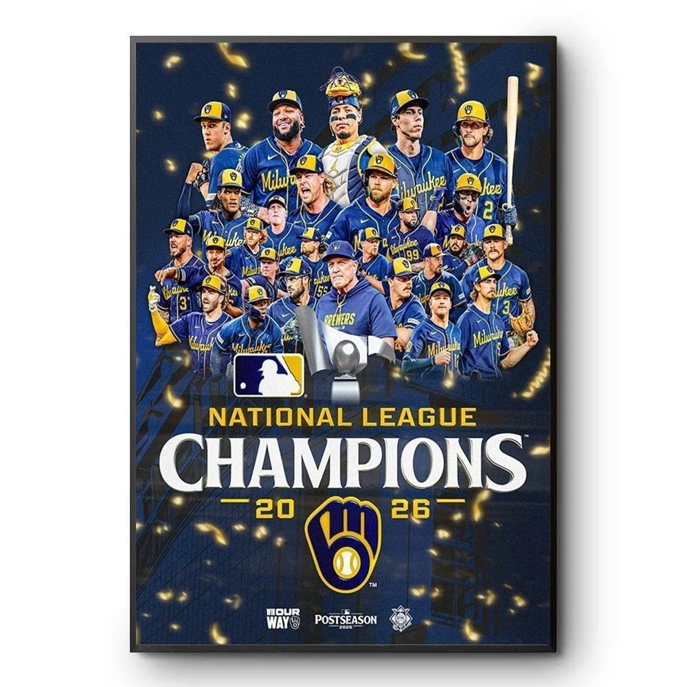 Milwaukee Brewers 2026 National League Champions Poster MLB