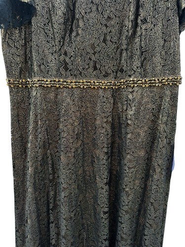 Mac Duggal 49496 Black Gold Lace Size 22 W Wide NEW NWT - Picture 9 of 19