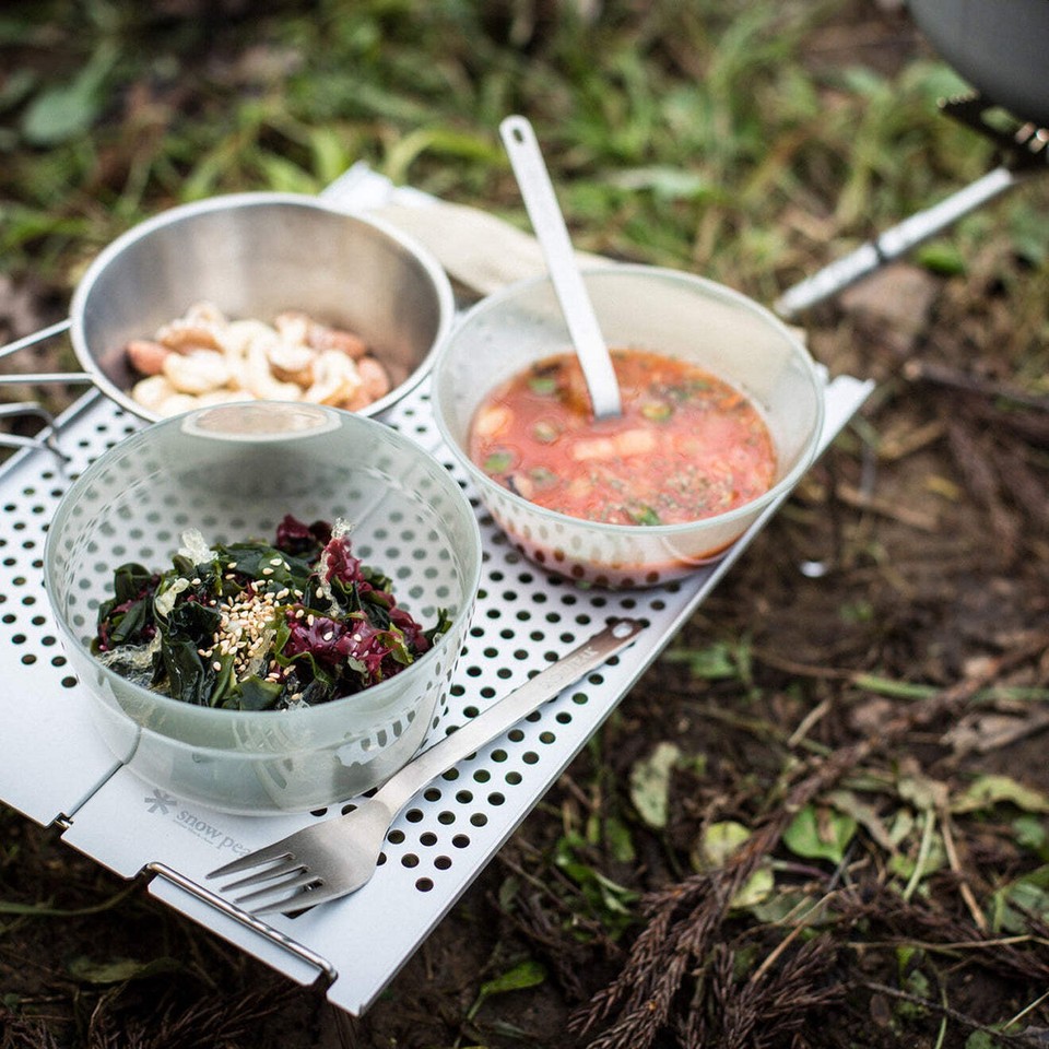 Snow Peak Titanium Mini Solo Combo Cookset, Japanese Titanium Ultralight And Compact For Camping And Backpacking Silver Pot 10 8 X 13cm Cup 10 9 X 7 1cm Stowed 11 X 13cm - View #3