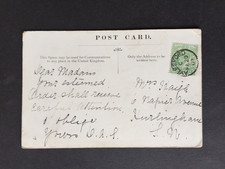 GB 1907 AYLESFORD ANILLO ÚNICO EN POSTAL A HURLINGHAM