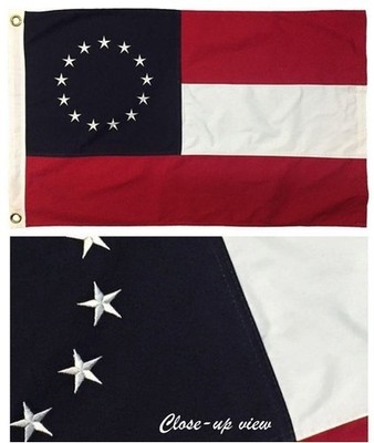 2X3 1st National CSA BATTLE FLAG 13 Star Flags - Sewn Cotton