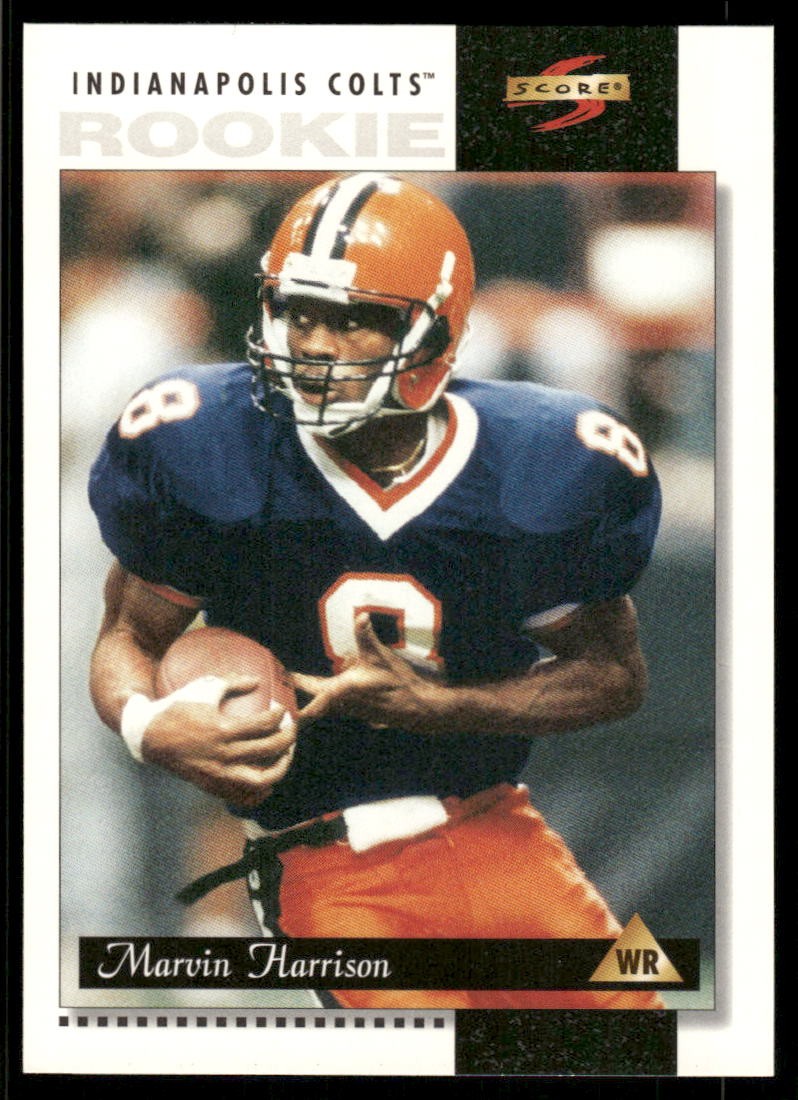 Marvin Harrison #230 Football Cards 1996 Panini Score trading card — raw and PSA graded price guide