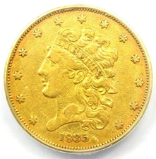 1835 Classic Gold Half Eagle $5 Coin - Certified ICG VF35 Details - Rare!