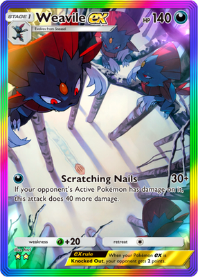 weavile ex pokemon card Pokemon Trading Card Game Black & White Plasma Freeze Rare Weavile #66 main image 1