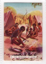 Sanitarium Australia Aboriginal Tribes & Customs 1950 #07 Cooking fish at home