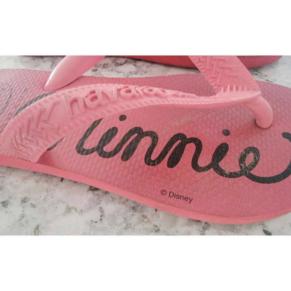 Chanclas Sandalias Havaianas Niños Rosa Minnie Mouse Zapatos Talla 6W/5M Foto 3 de 4