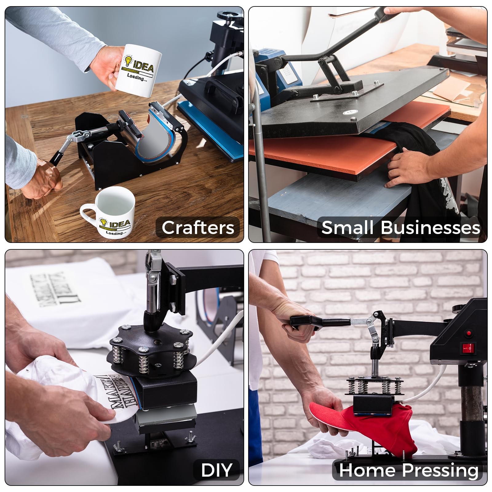 Lconvicely Hat Press Accessories – 4 Pcs Silicone Heat Press Pad, 2 Sizes (7....