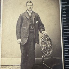 Antique Cabinet Card Photo Victorian Gentleman Portrait Pottstown PA Sepia