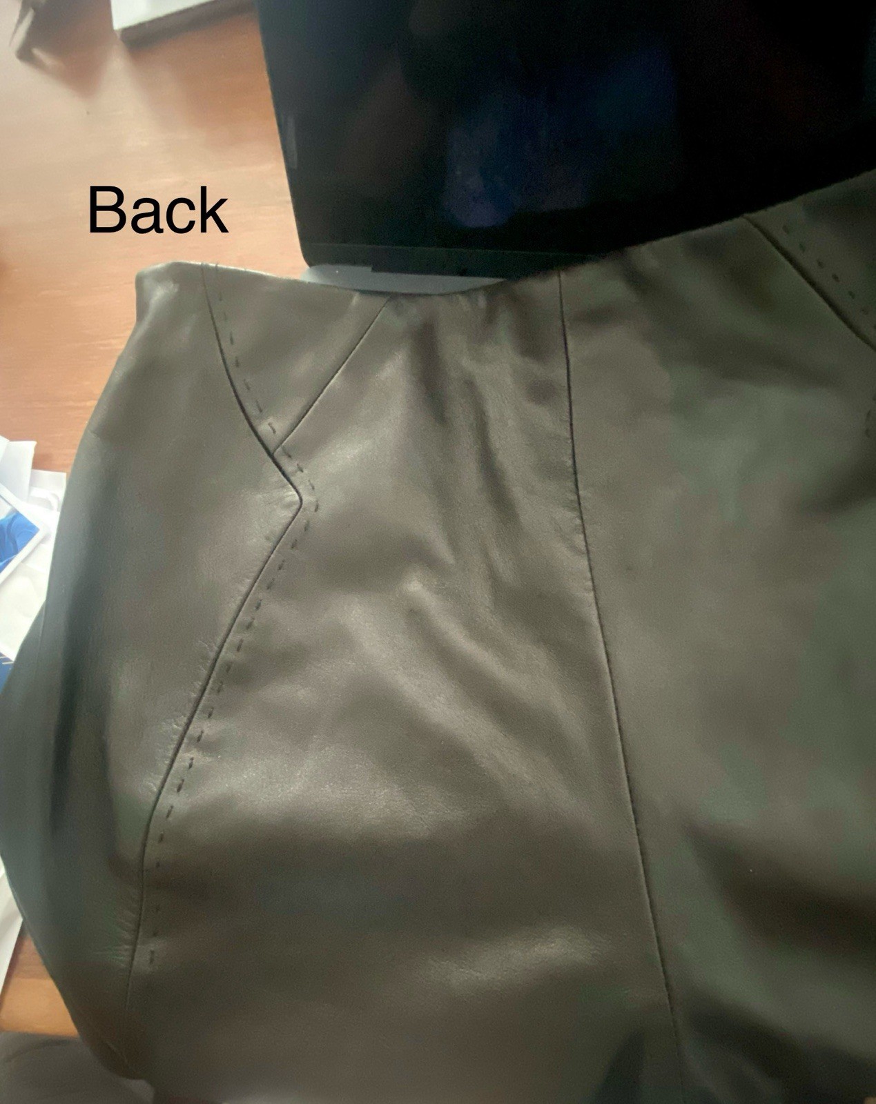 FILA Pantaloni Chado Ralph Rucci in pelle nera gamba dritta 6 8 The Row lusso silenzioso