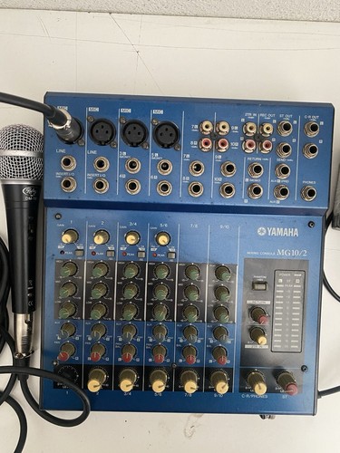 mixer Console Yamaha MG10/2 Più Microfono Con Alimentatore .Funzionante - Foto 12 di 15