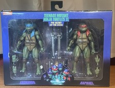 NECA LEONARDO & RAPHAEL Teenage Mutant Ninja Turtles II Secret Of The Ooze NEW