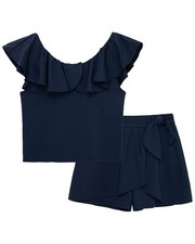 Habitual Mock Wrap Short Set Blue G16