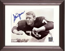 Stan Jones signed Chicago Bears NFL 8x10 Photo minor dings Framed- COA (HOF)