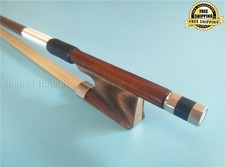 Silver Pernambuco Violin Bow with Red Horn Frog  4/4  Good Mongolian Horse Hair