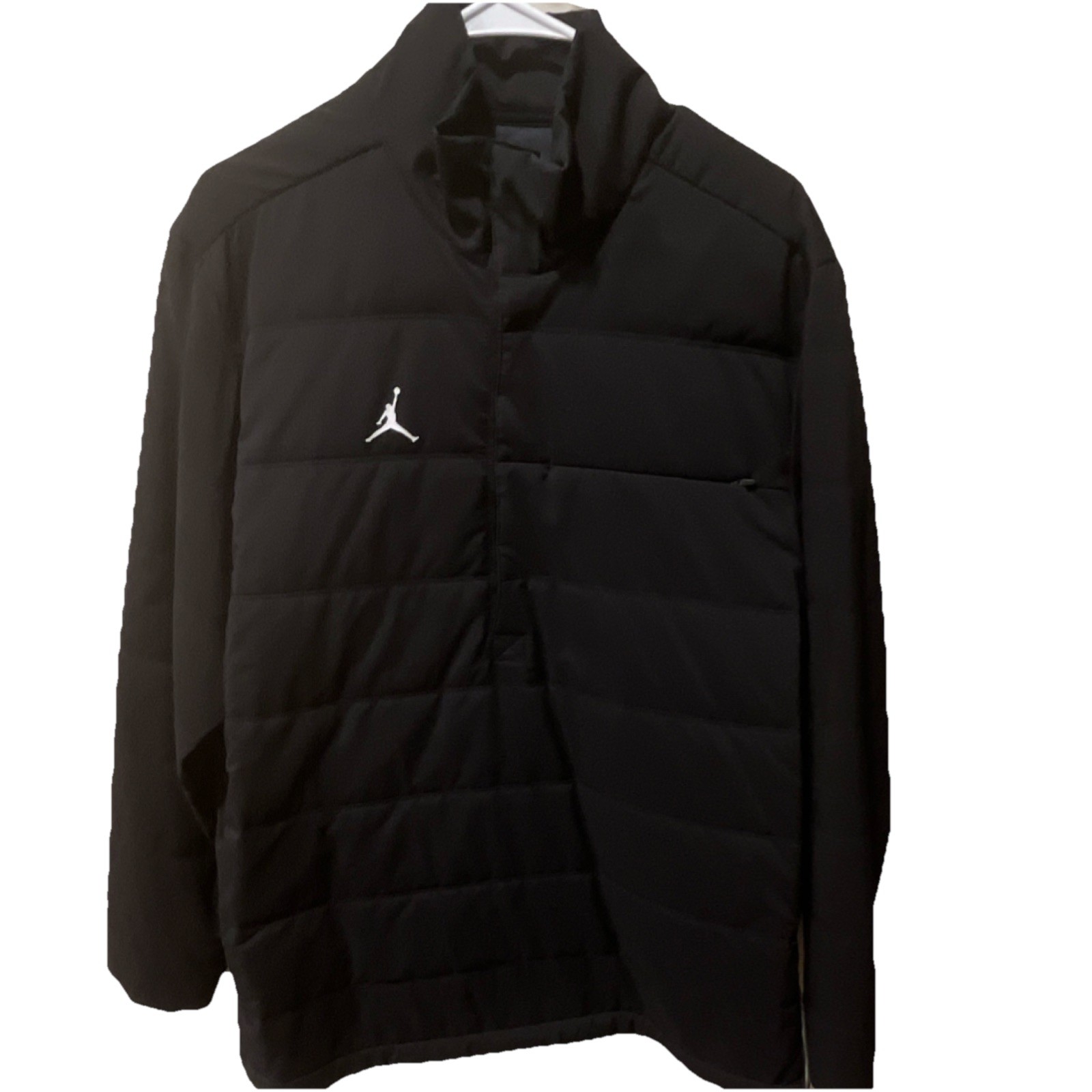 Jordan Men's Black Snap Front Lined Basic Jacket … - image 1
