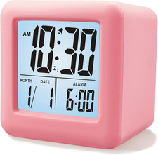 Digital Alarm Clock Kids Clock with Snooze and White Nightlight - Easy Setting T