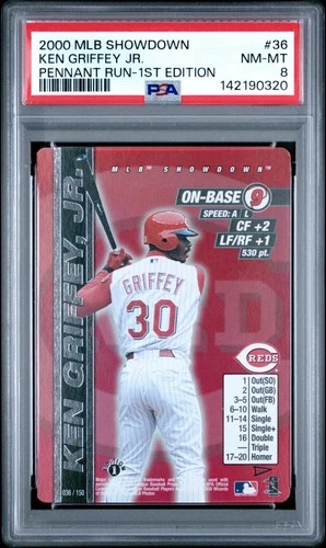 2000 MLB Showdown Ken Griffey Jr Pennant Run 1st Edition #36 PSA 8 NM-MT