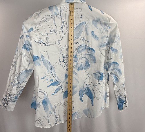 Camisa Robert Graham Abotonada Para Hombres XL Bordada Floral Puño Abatible Exclusiva LS - Imagen 11 de 14
