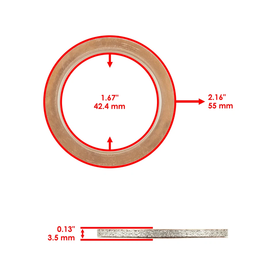 Exhaust Muffler Pipe Head Gasket For Yamaha Virago 700 XV700 1984 1985 1986 1987 Foto 2 de 4