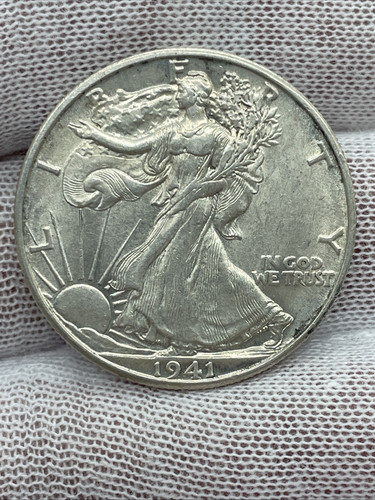 1941 D Liberty Walking Half Dollar AU About Uncirculated Silver 50c Coin - Picture 1 of 2