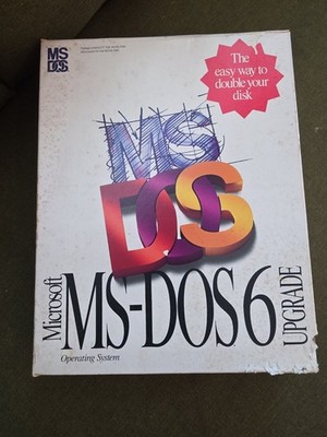 Vintage Microsoft MS-DOS 6 Upgrade 5.25''  As Is