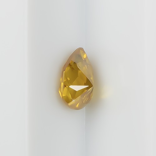 0,15ct DIAMANT GIA ZERTIFIZIERT AUSGEFALLEN TIEFGELB ORANGE BIRNENFORM NATÜRLICH LOSE - Bild 3 von 4
