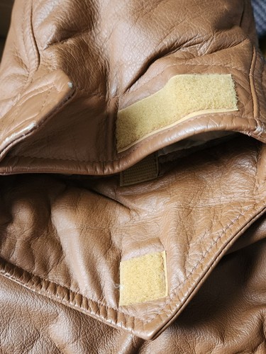 A BATHING APE Leather 90's M-65 jacket Brown Vintage Bape Cowhide Size L Large - Picture 18 of 21