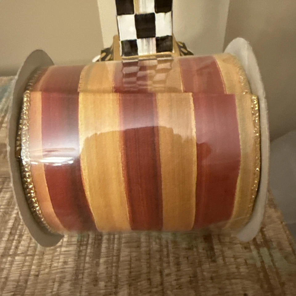 Retired Mackenzie Childs HEIRLOOM STRIPE Wired Brand New 4” X 10 Yards - Image 2 of 3