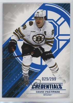 2024-25 Upper Deck Credentials Blue 25/299 David Pastrnak #88 1s58