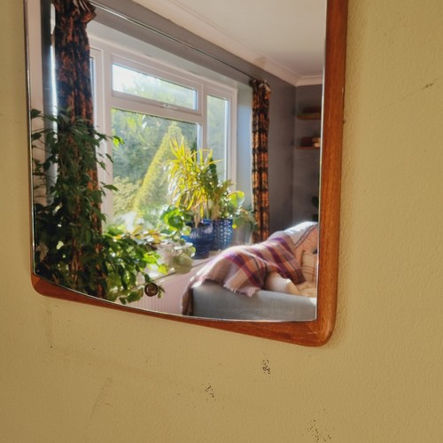 Vintage Teak Wall Mirror G Plan Long 70's Large Mid Century Mirror 76x35 Cm - Picture 7 of 8